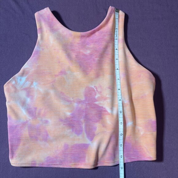 Athleta conscious textured crop in spray dye island coral/vintage plum - Small - Picture 5 of 8